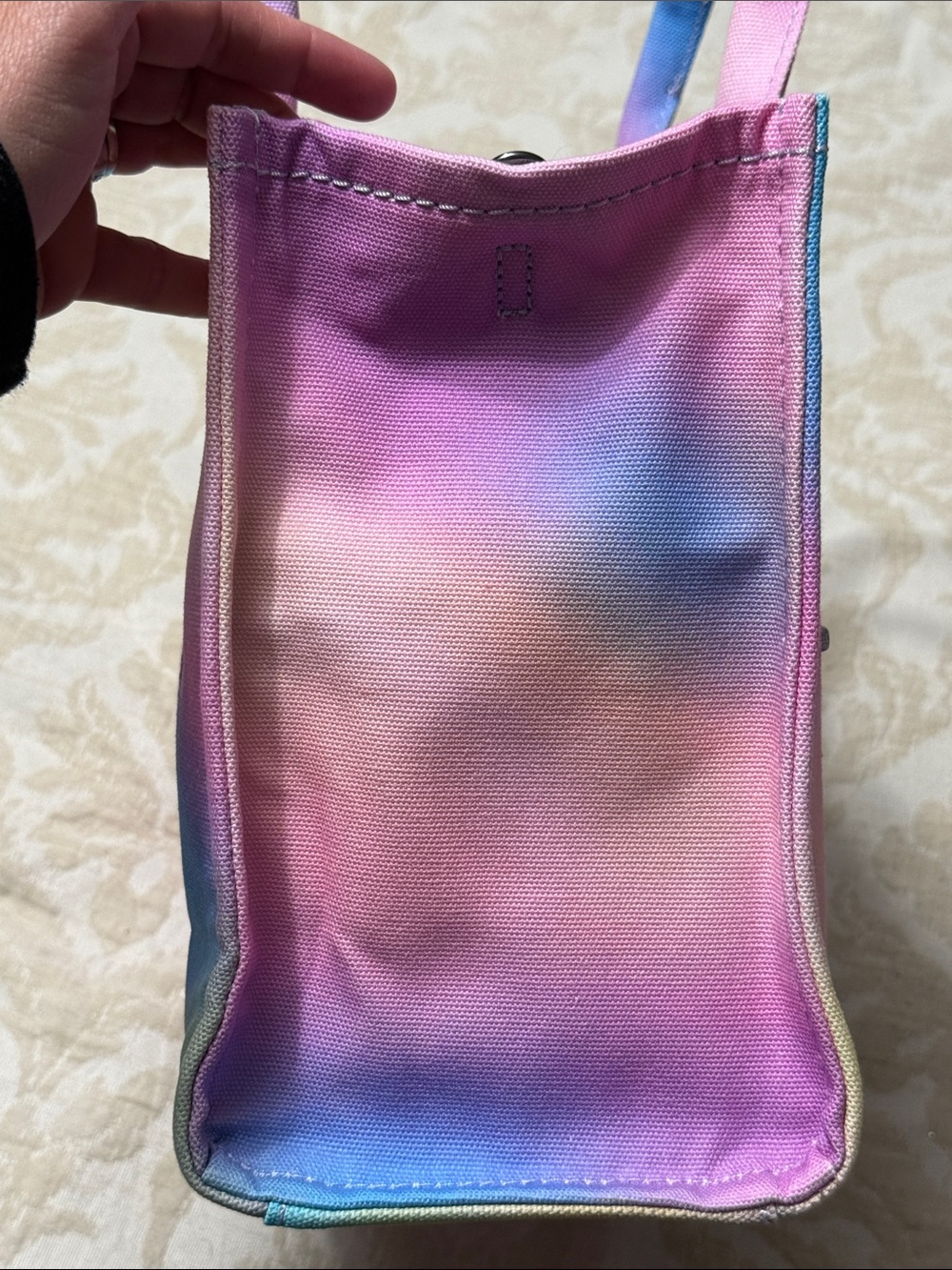 NEW Authentic Medium Marc Jacobs Pastel Tie-Dye Tote in Pink & Blue - Picture 8 of 9